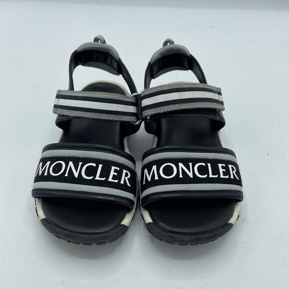 Moncler Other - Moncler Enfant Logo Strap Flat Kids Sandals Black Sz EU 27 US 11